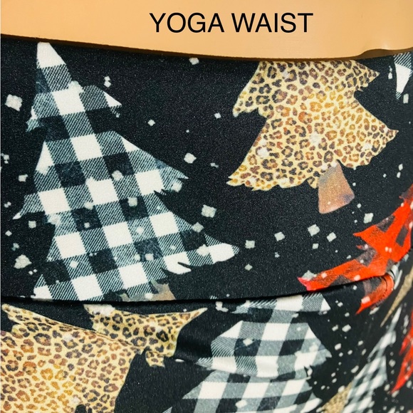 OS/TC NEW Womens Christmas Tree Leggings Buttery Soft Yoga Pants - Picture 8 of 13